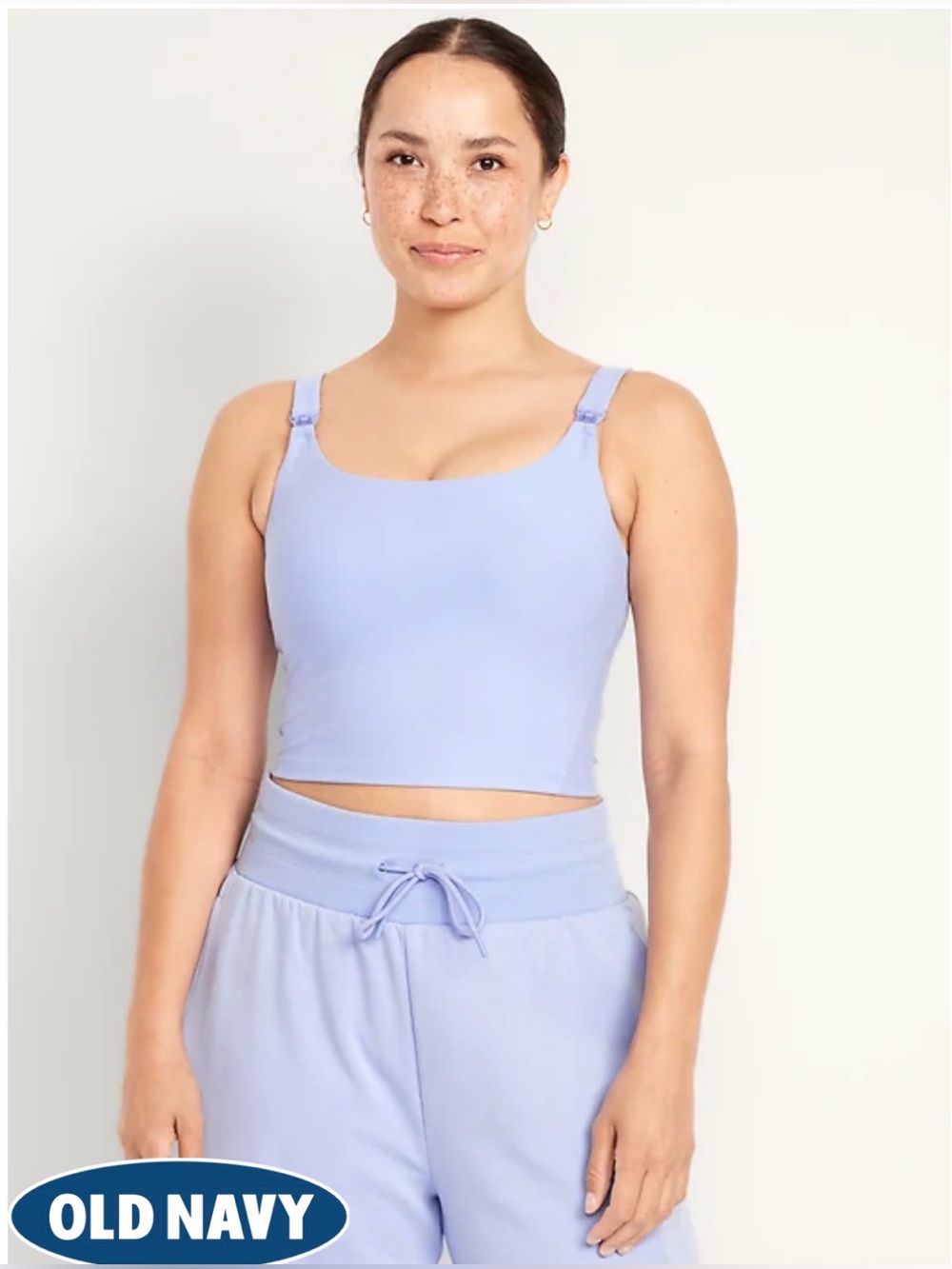 Old Navy Maternity PowerSoft Nursing Sports Bra Peri Hair Light Dusk Powder Blue